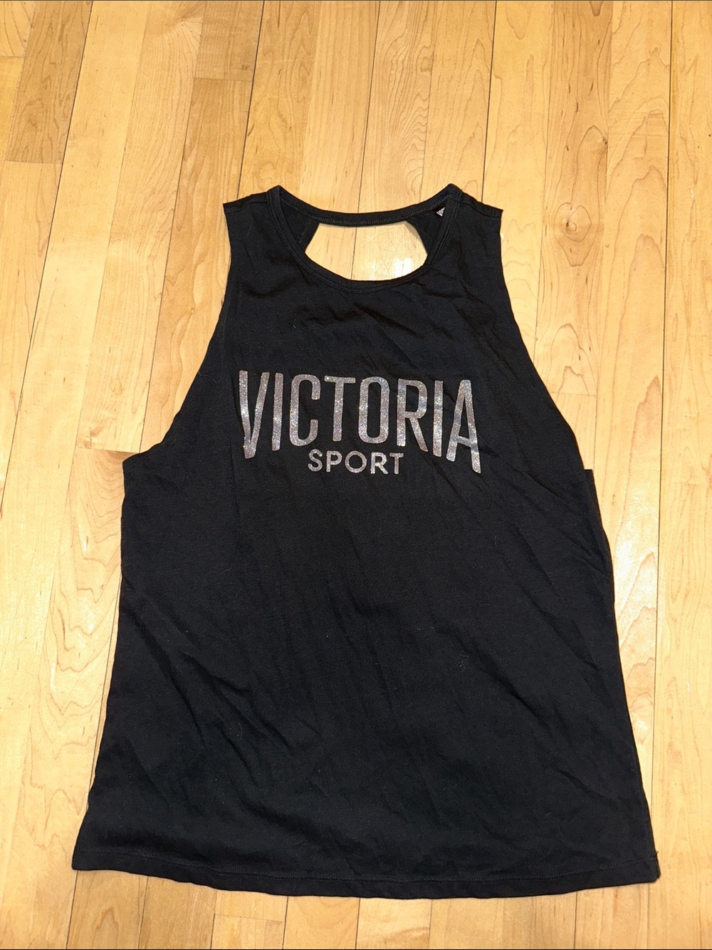 Victoria Sport Black Graphic Racerback Tank